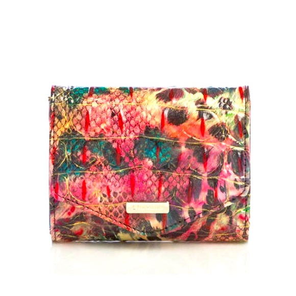 BRAHMIN VERONICA wallet,Shapefitter Melbourne, animal print,croc leather, New - Picture 3 of 8